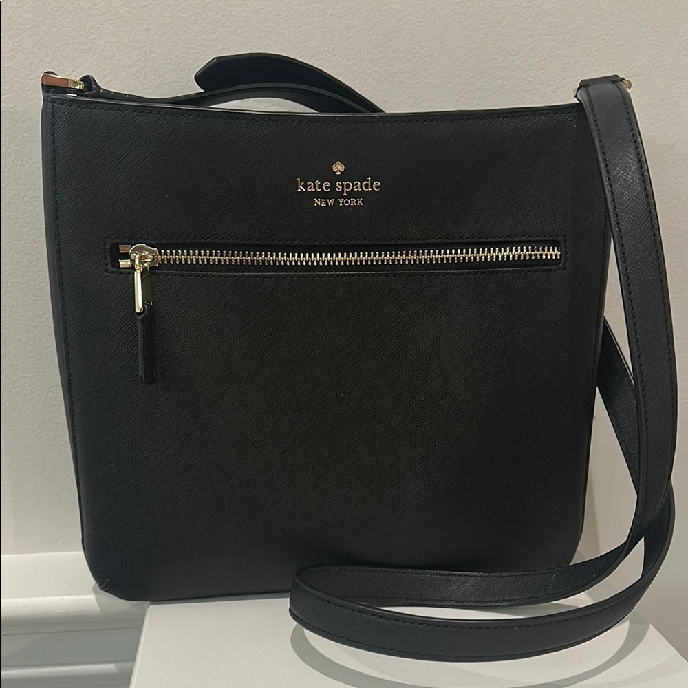 Kate Spade Black Crossbody Bag with Gold Hardware
